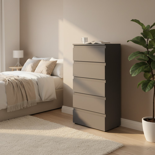 Modern slim grey drawer - modern, 5