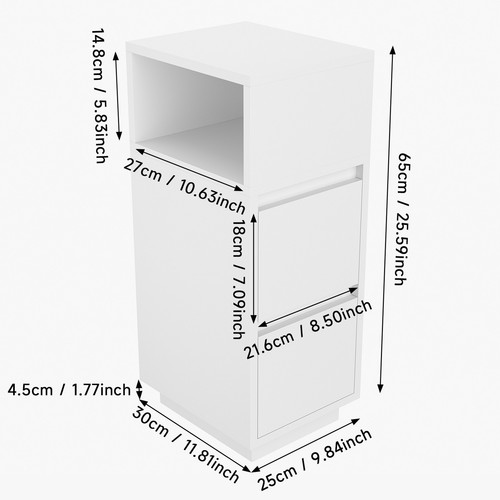 Slim bedside table small - slim,