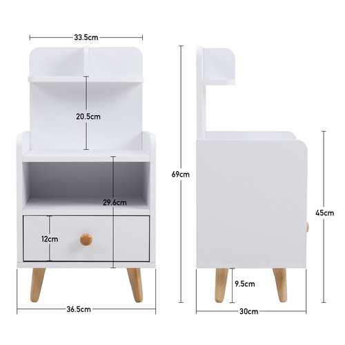 Narrow bedside table - bedside,