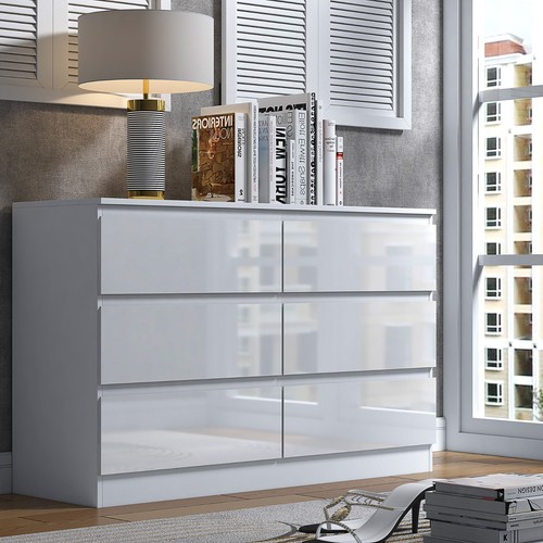 Modern gloss white drawer - gloss,