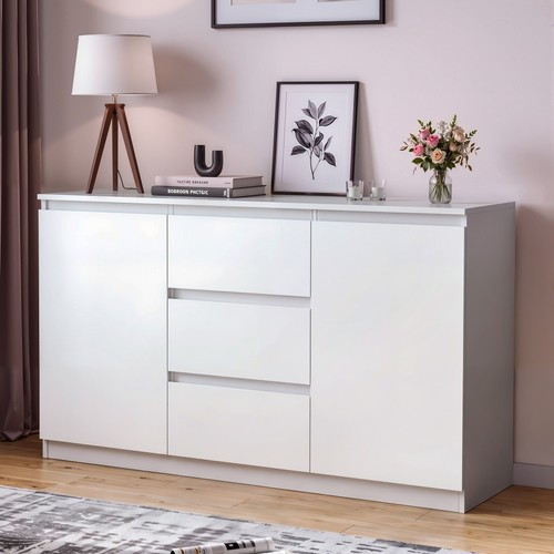 Wide wooden chest drawers - wide, 3
