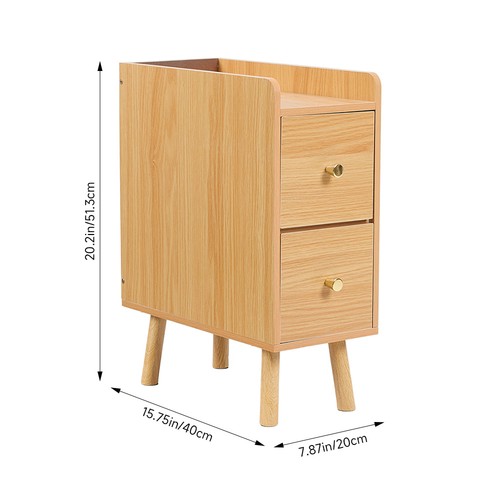 Narrow bedside drawer cabinet - drawer,